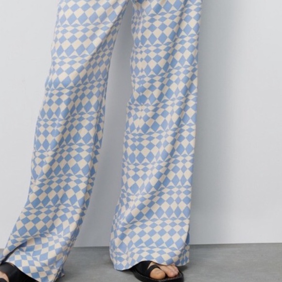 Zara full length trousers with geometric print. - Picture 5 of 6